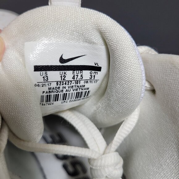 Nike Alpha Huarache 6 Varsity Lacrosse Cleats Men's Size 13 White Shoes - Picture 10 of 10